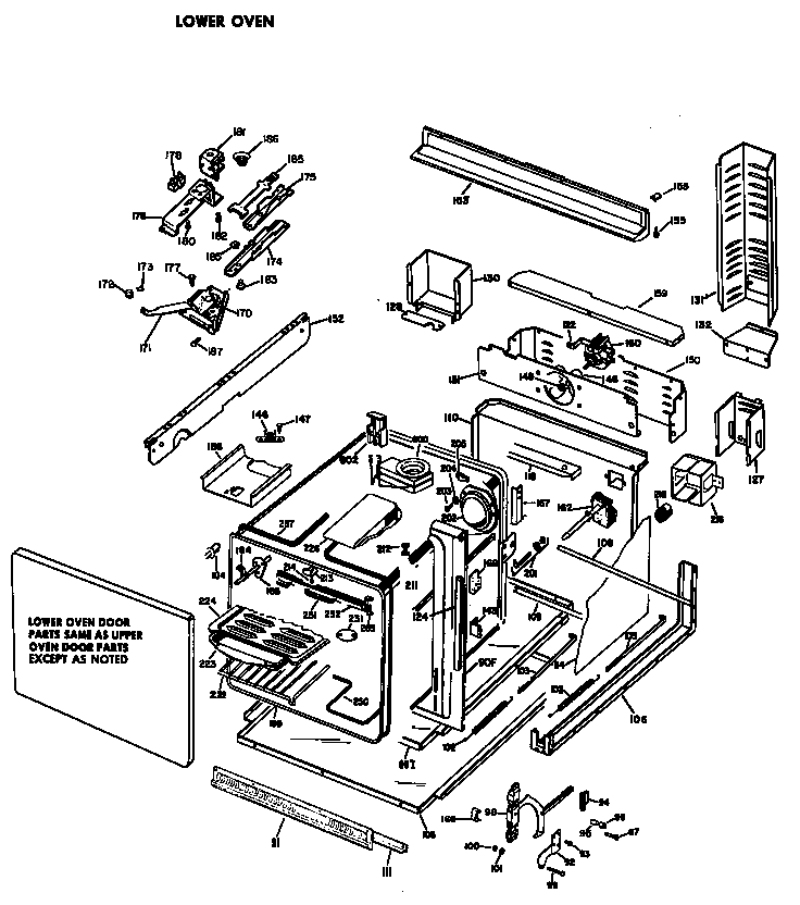 GE JKP36G*06 lower oven diagram