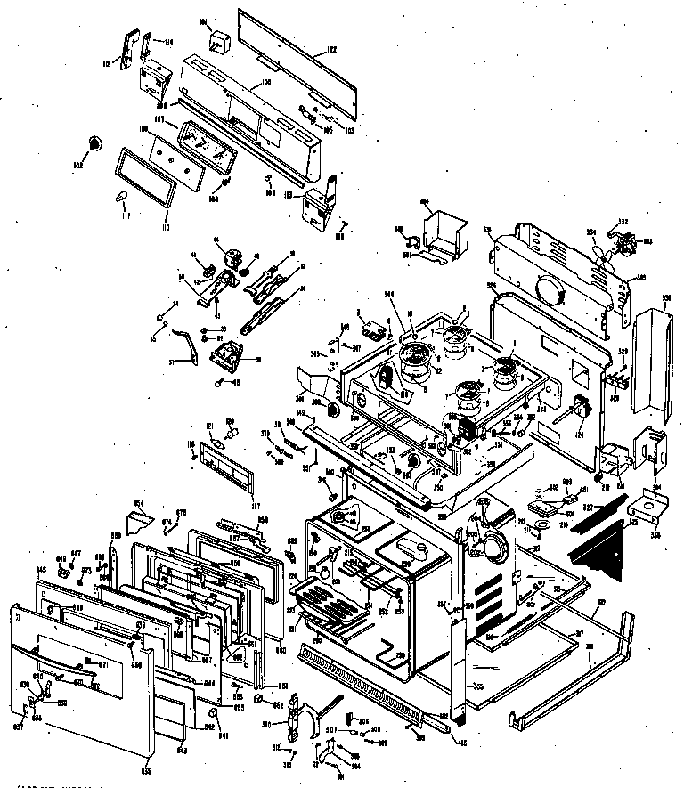 GE JMP26*05 range assembly diagram
