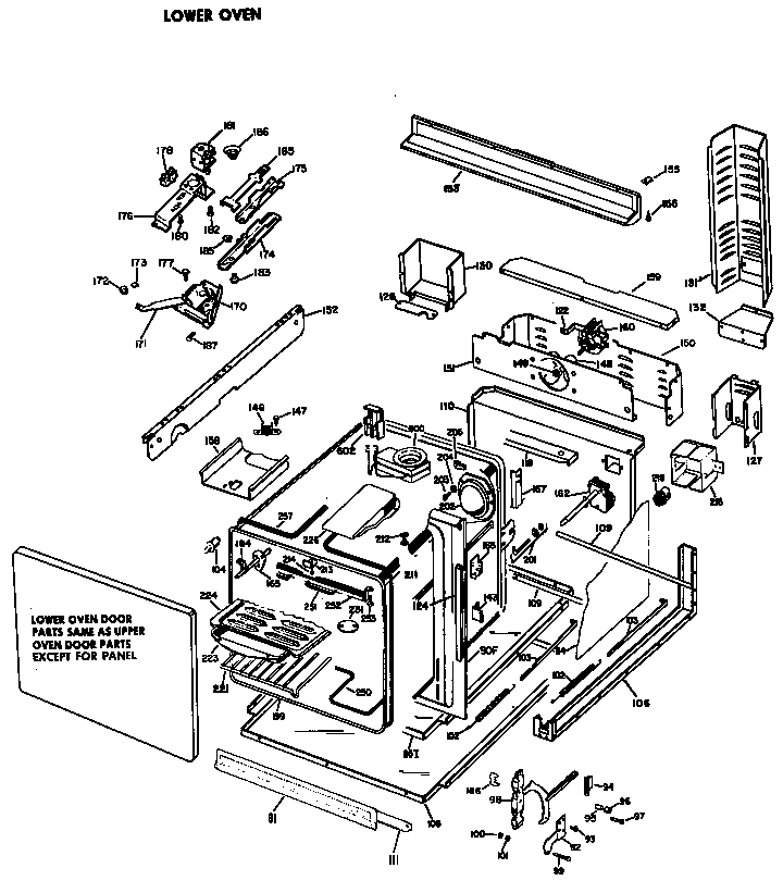 GE JKP36*09 lower oven diagram