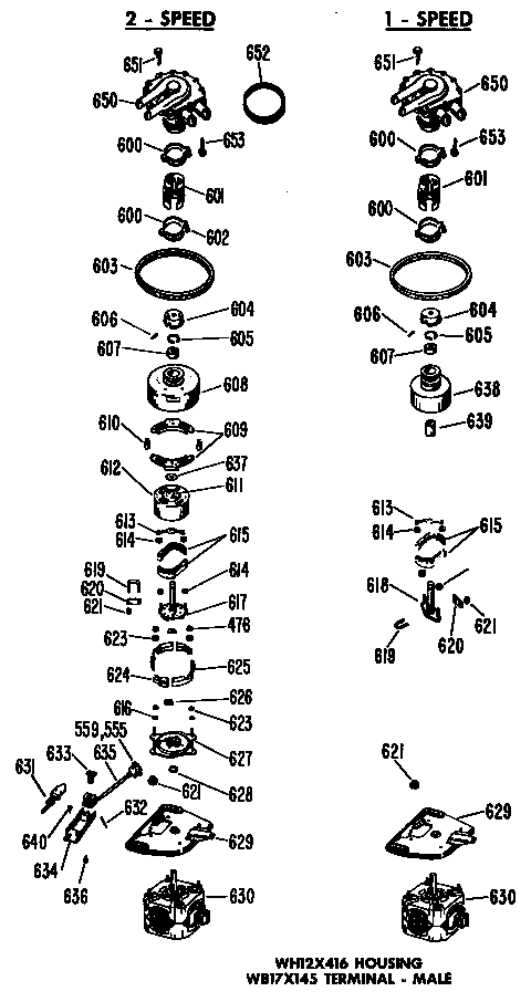 GE WWA7060VCL 1 - speed diagram