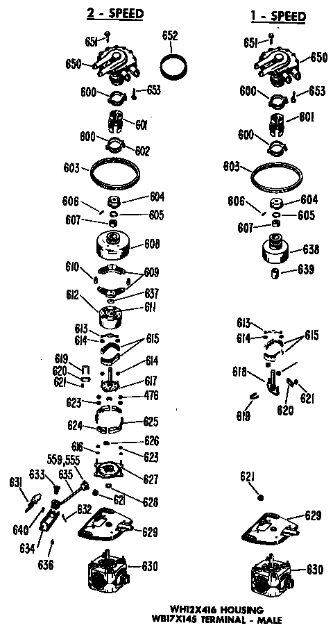 GE WWA8320VCL 1-speed diagram