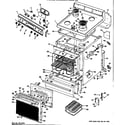 GE JBC16G*01 electric range assembly diagram
