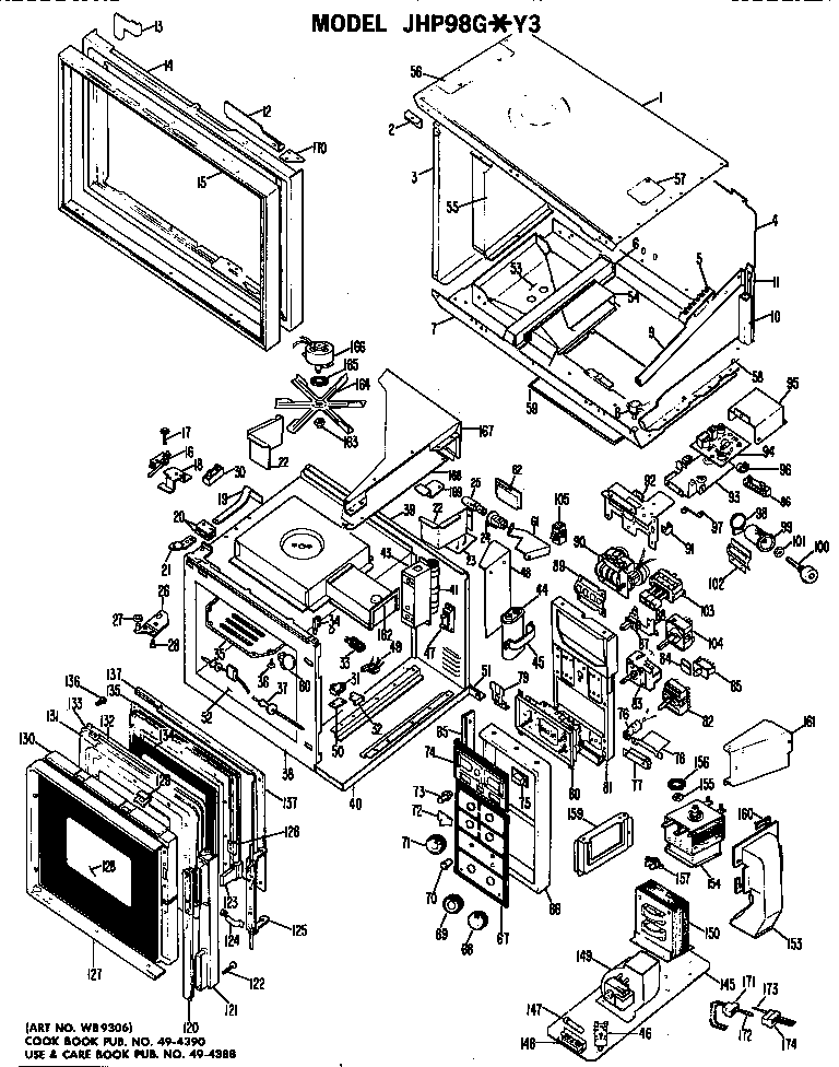 GE JHP98G*Y3 microwave diagram