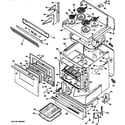 GE JHC56*VB electric range assembly diagram