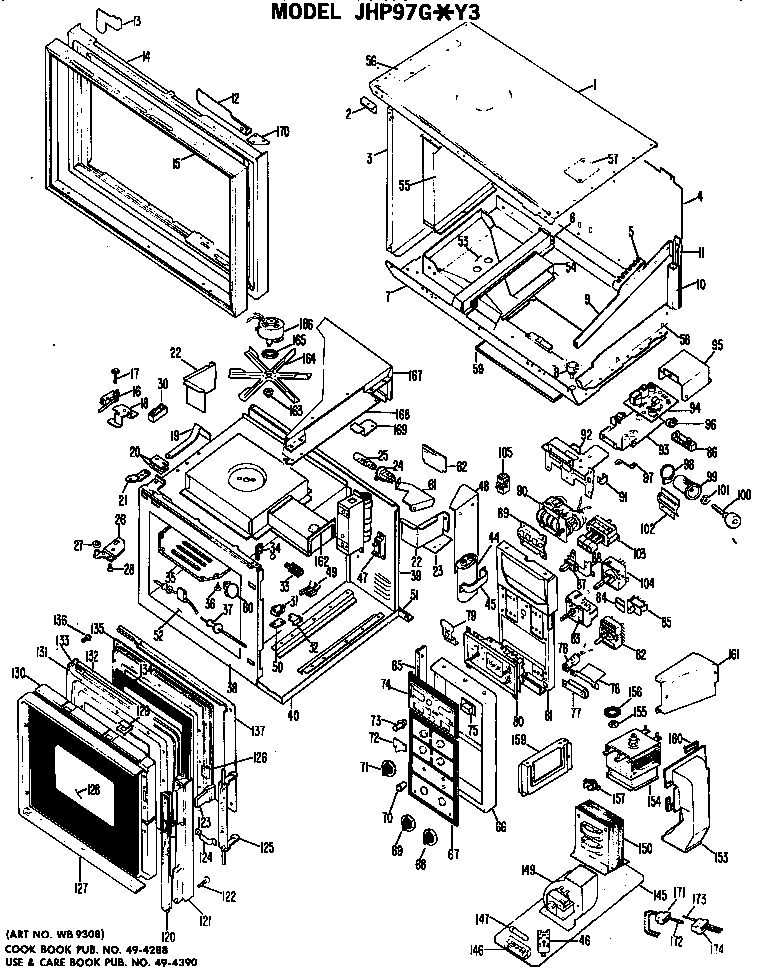 GE JHP97G*Y3 oven diagram