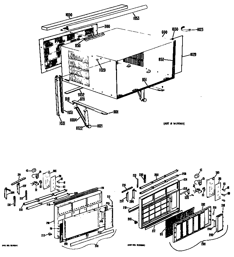 GE AF812DNW1 cabinet diagram