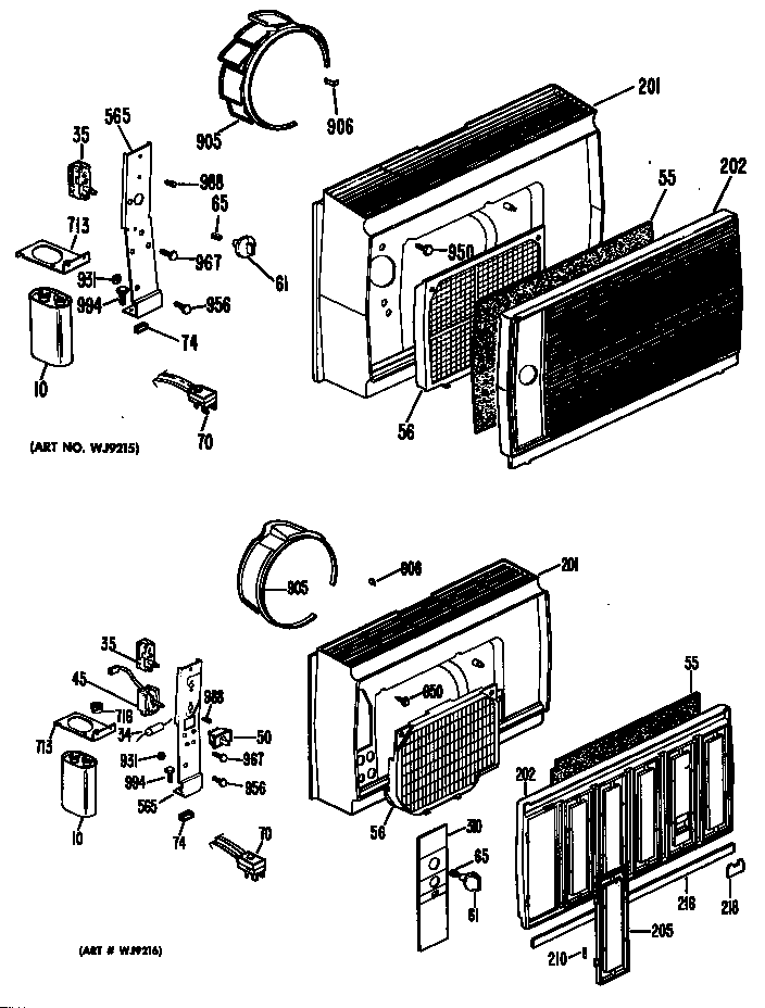 GE AT505FMN1 grilles diagram