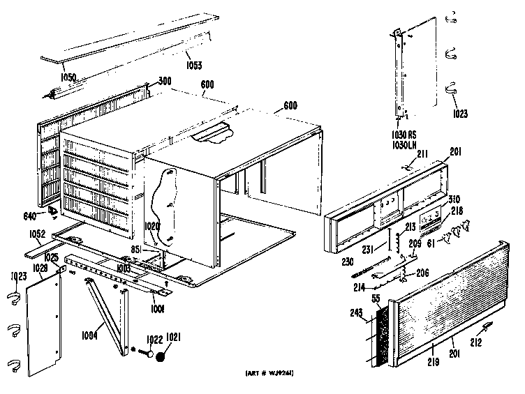 GE AG632DMV4 cabinet diagram