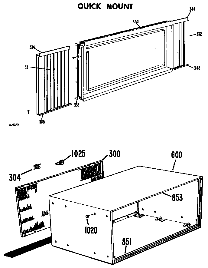 GE AJ507FNP1 quick mount diagram