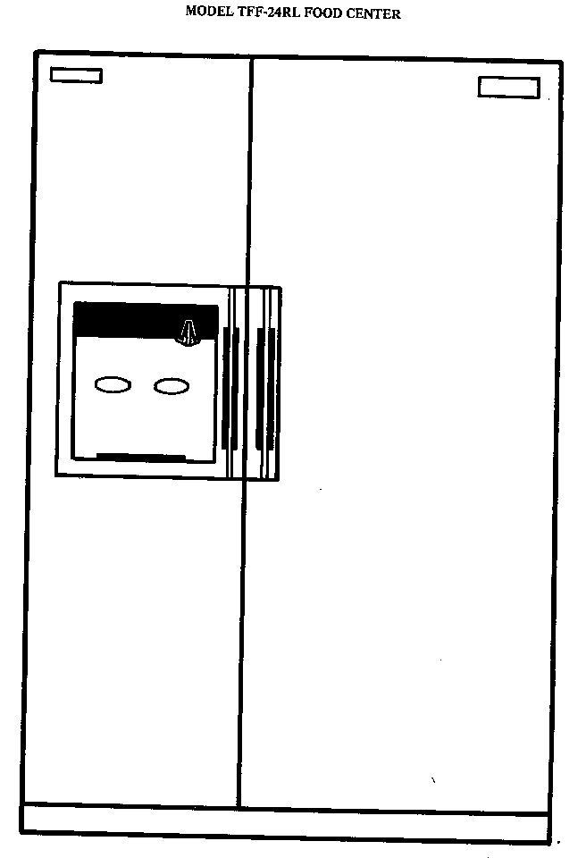 GE TFF24RLB food center diagram