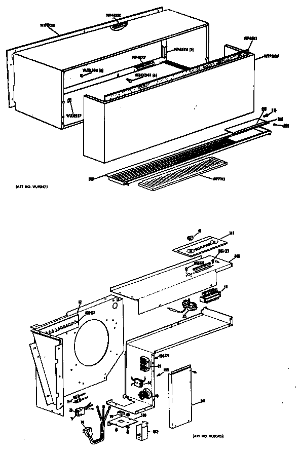 GE A2B348DAALRA cabinet diagram