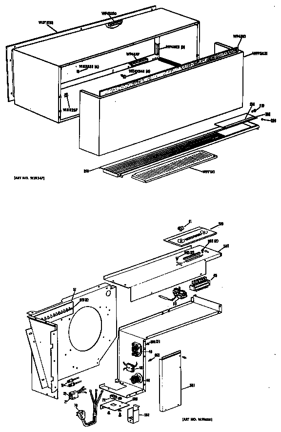 GE A2B548EPASSA cabinet diagram