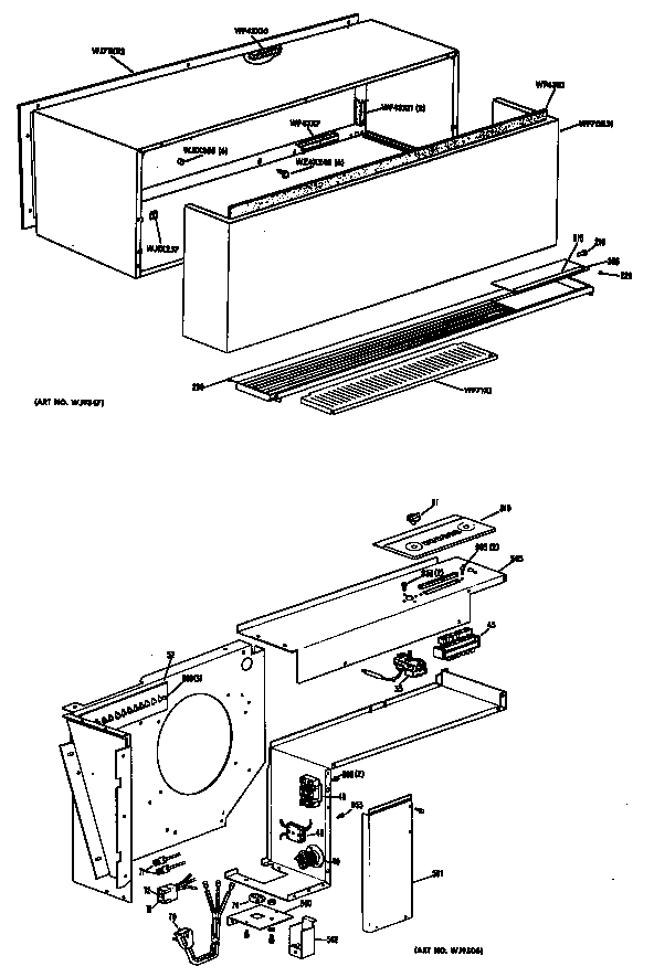 GE A2B669DJALWA cabinet diagram