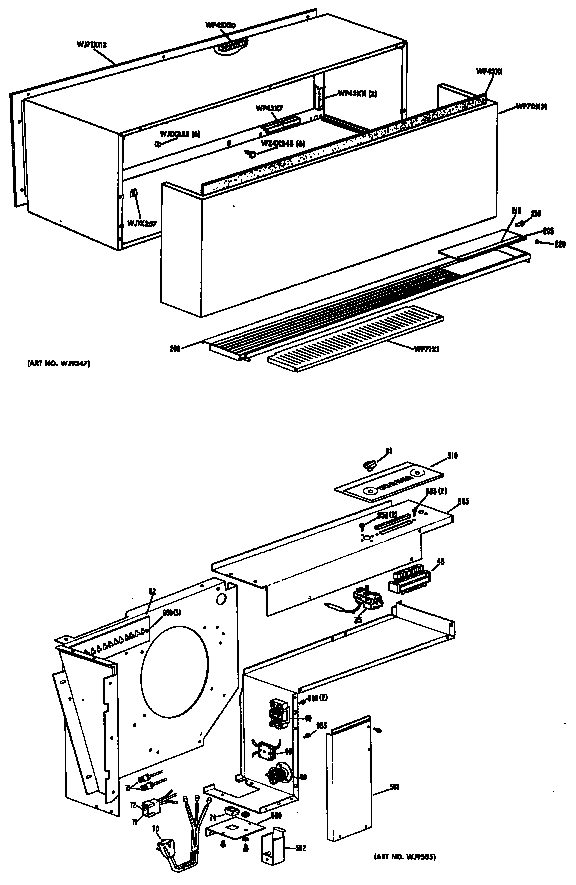 GE A3B568DGASSA cabinet diagram