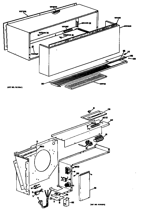 GE A3B668DEALT1 cabinet diagram
