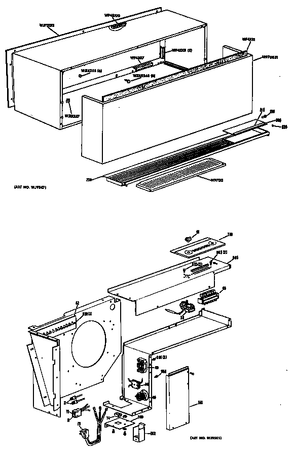 GE A4B568DGALQ1 cabinet diagram