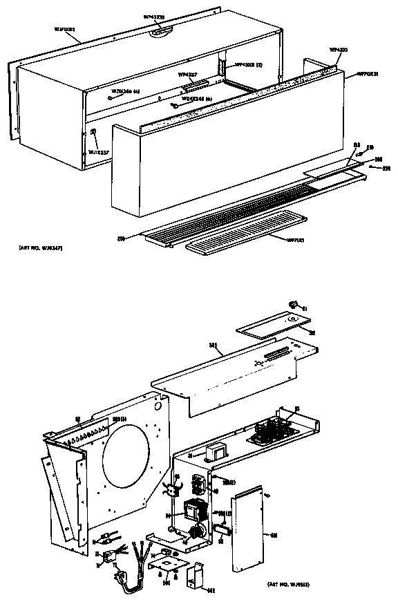 GE A2B668DGCNWA cabinet diagram