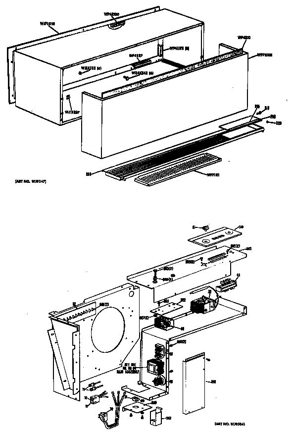 GE A2B558DAASSA cabinet diagram