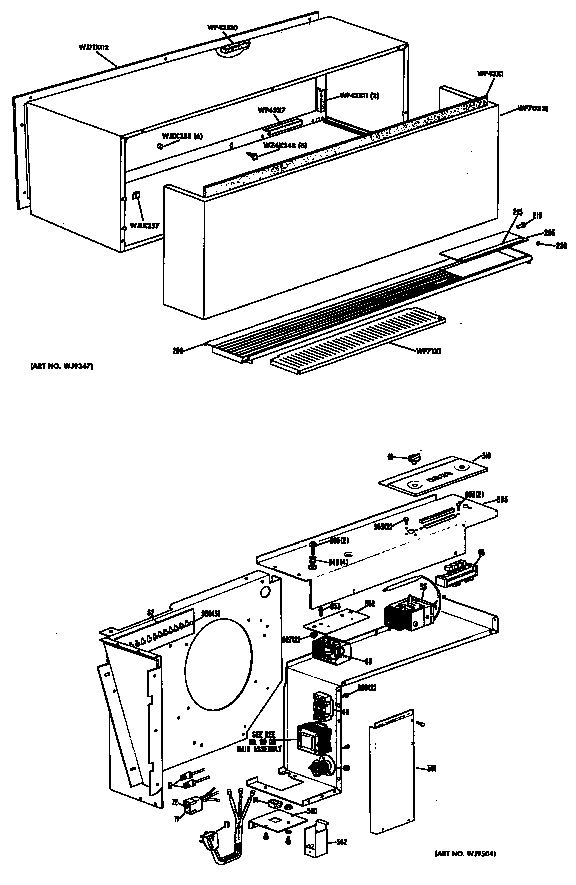GE A2B579DGASQA cabinet diagram