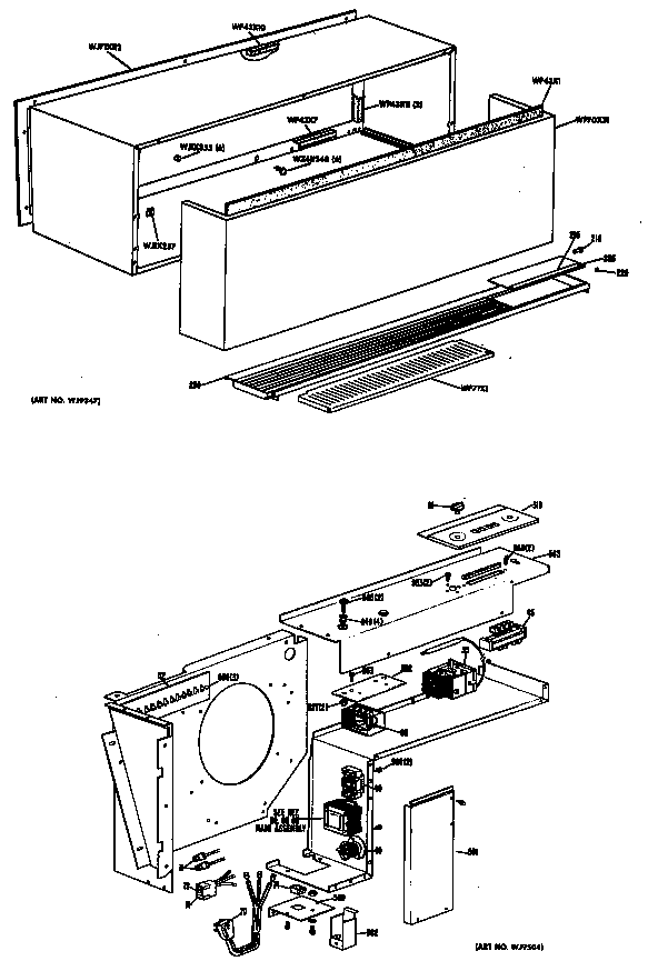 GE A2B658DGALYA cabinet diagram