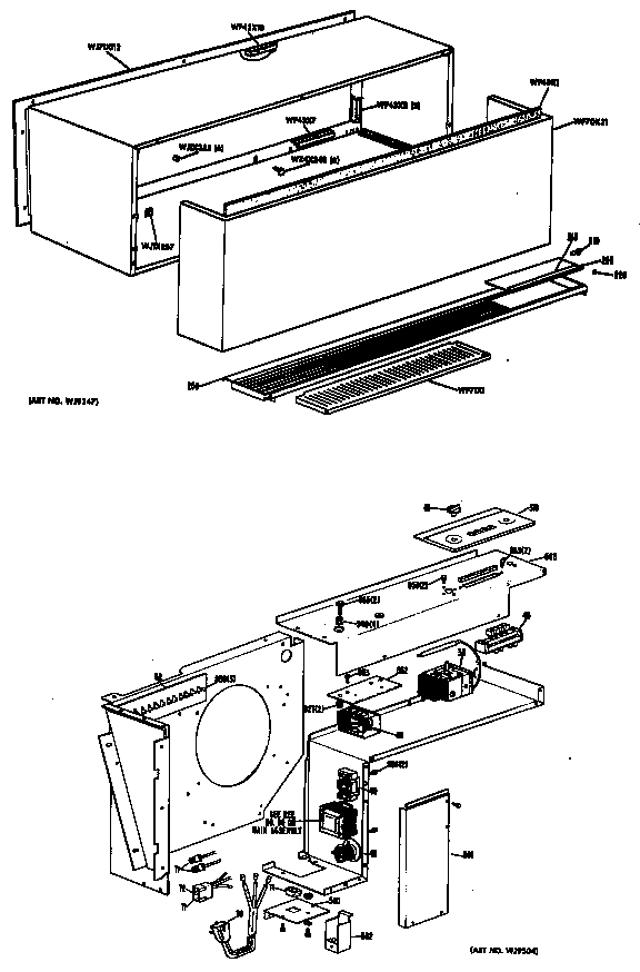 GE A9B678DAALWA cabinet diagram