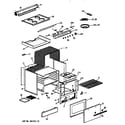 Hotpoint RAS24W electric range assembly diagram