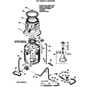 Hotpoint WLW3610SBLWW tub, basket & agitator diagram