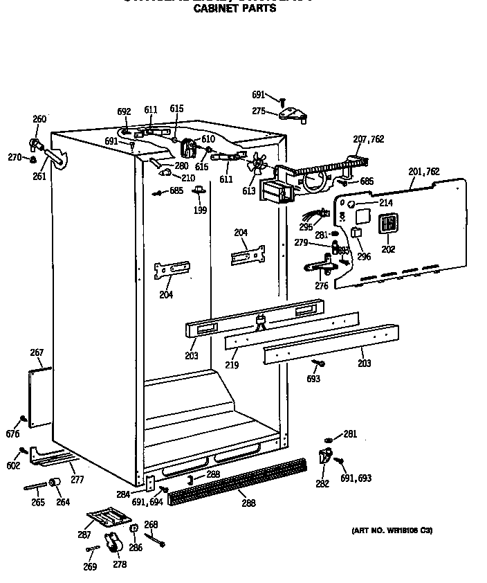 Hotpoint CTX18EASQRWH cabinet parts diagram