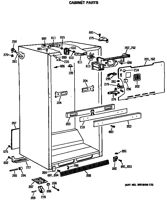 Hotpoint CTX18LASQLWH cabinet parts diagram