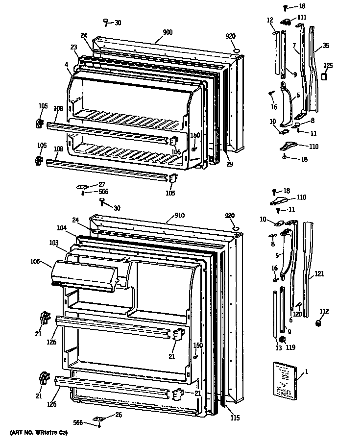 Hotpoint CTX16CITBLAD doors diagram