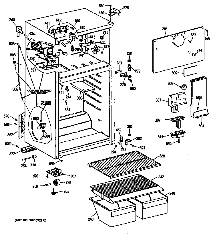 Hotpoint CTX16CITBLAD cabinet/shelves diagram