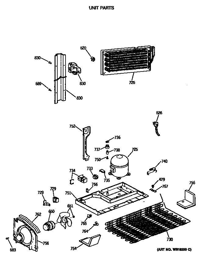 Hotpoint CTX18EASVRWH unit parts diagram