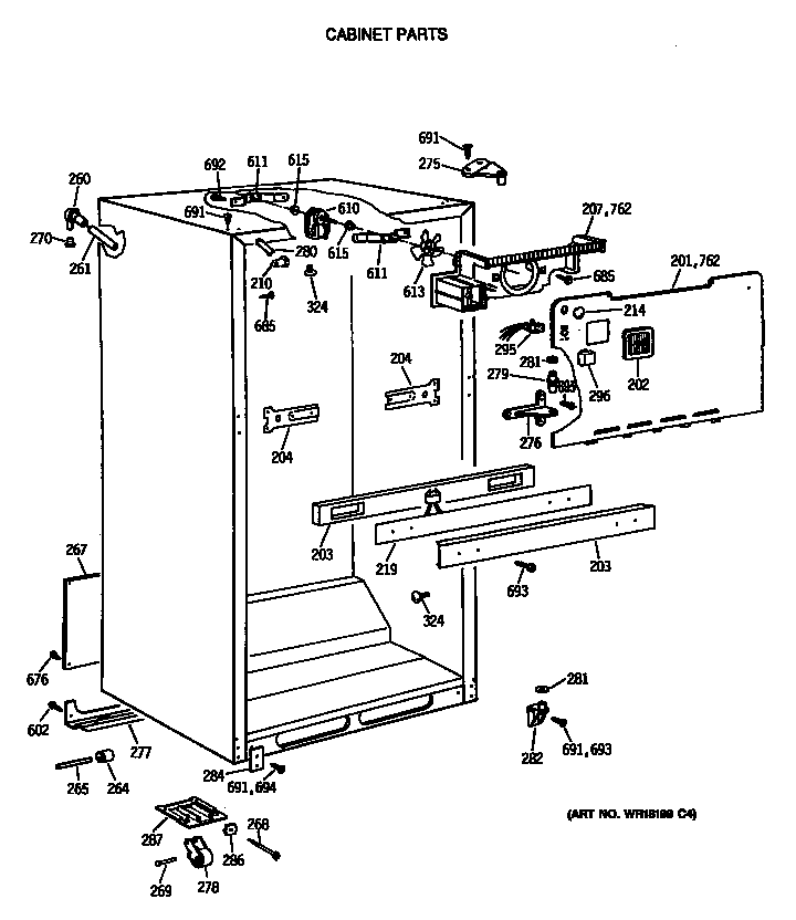 Hotpoint CTX18LASJLWH cabinet parts diagram