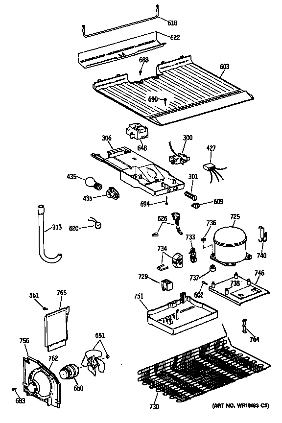 Hotpoint CTH16BYTFRWH unit diagram