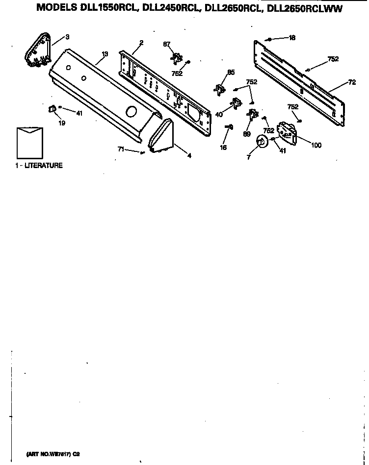 Hotpoint DLL2650RCL control panel diagram