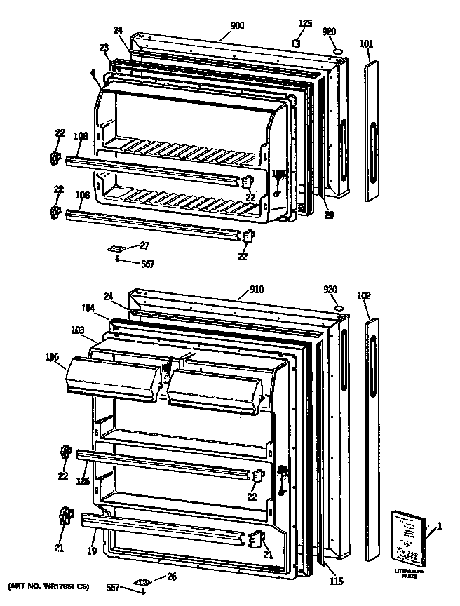 Hotpoint CTX14CYSFRAD doors diagram