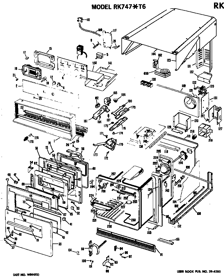 Hotpoint RK747*T6 oven assembly diagram