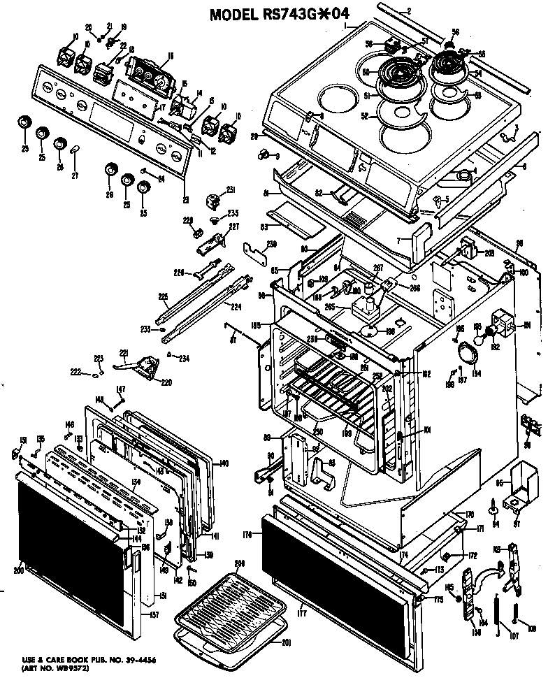 Hotpoint RS743G*04 oven assembly diagram