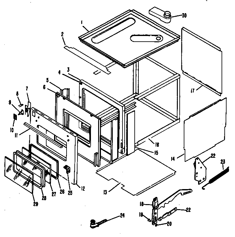 Hotpoint RF49*R3 door diagram