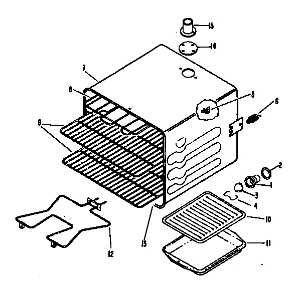 Hotpoint RF49*R3 oven diagram