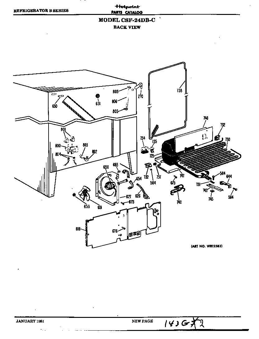 Hotpoint CSF24DBF back view diagram