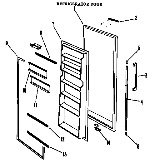 Hotpoint CSF24ELC refrigerator door diagram