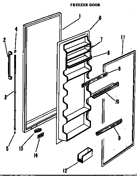 Hotpoint CSF24ELC freezer door diagram