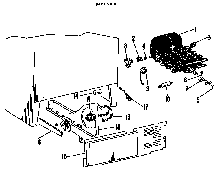 Hotpoint CSF24ELC backview diagram