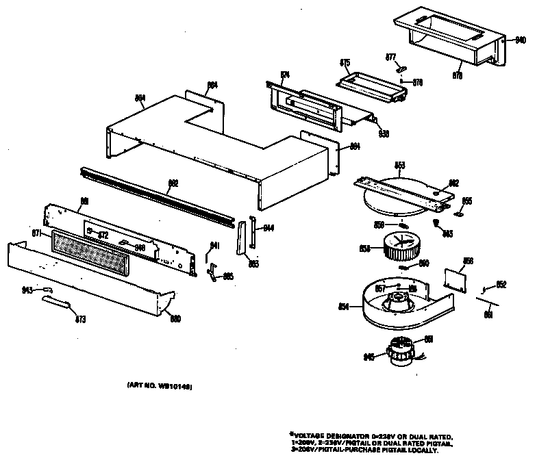 Hotpoint RH961G*H1 vent assembly diagram