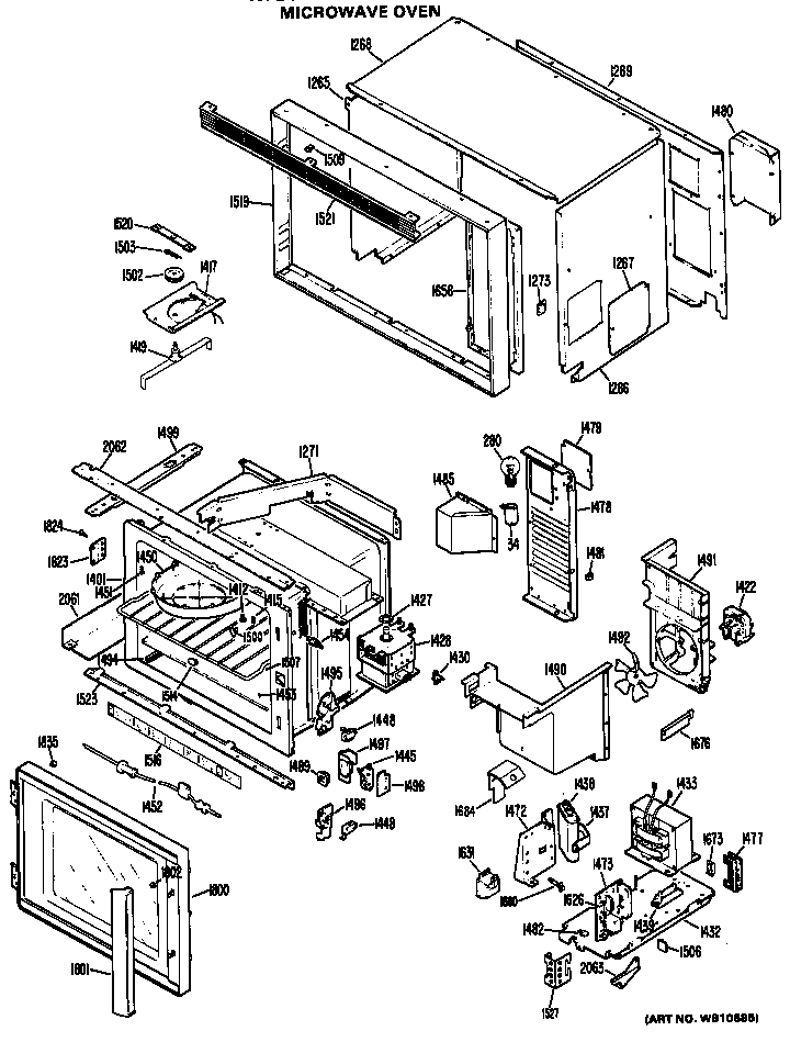 Hotpoint RK961G*J2 microwave oven diagram