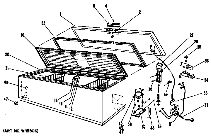 Hotpoint FH27CKB freezer assembly diagram