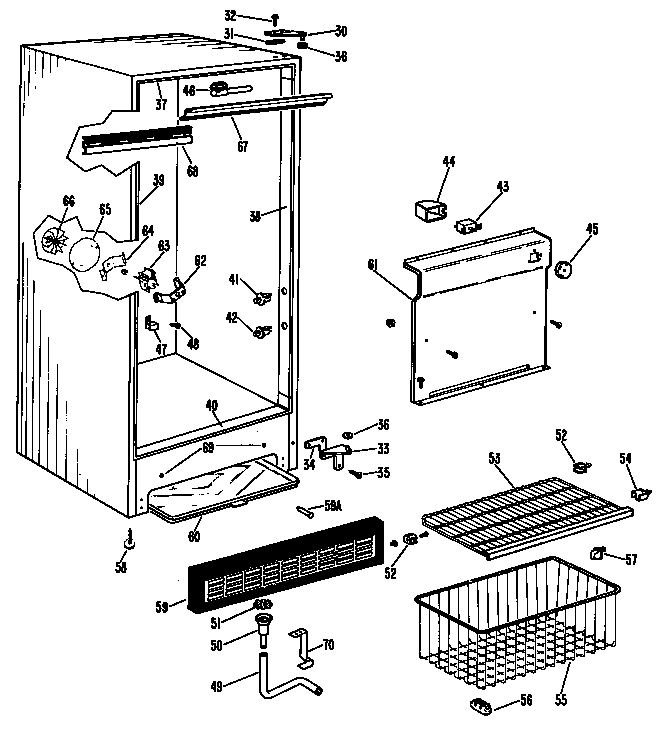 Hotpoint FVF16EKD cabinet diagram