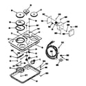 Hotpoint PR437K1 cooktop assembly diagram