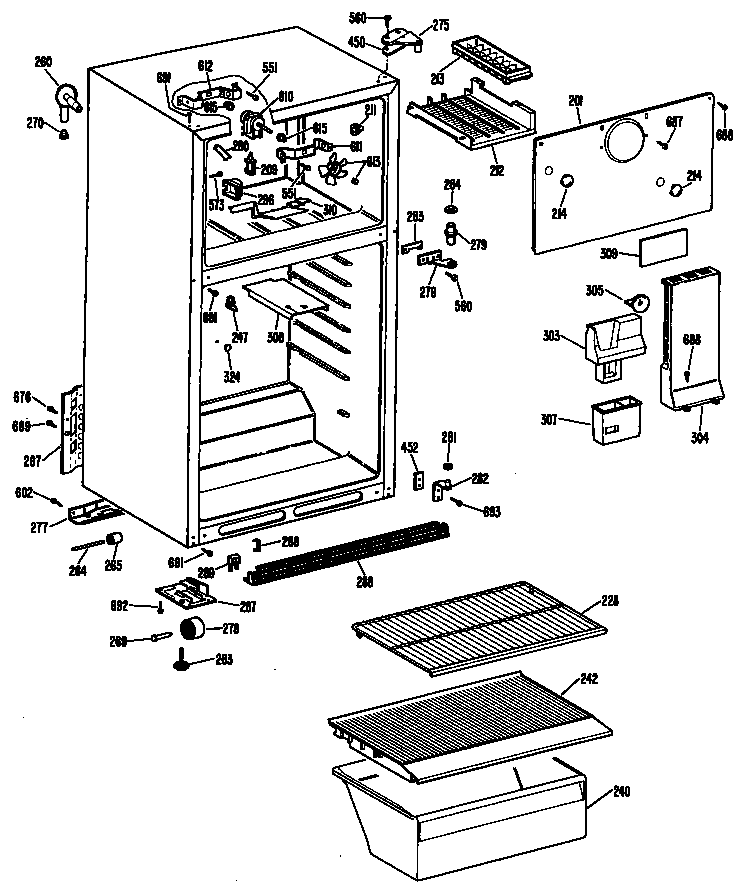 Hotpoint CTX16CPELWH cabinet diagram